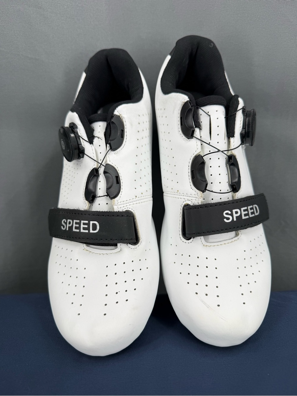 Speed Women's White Athletic Cycling Shoes with BOA Closure